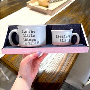 Ceramic Mug Set - White and Pink